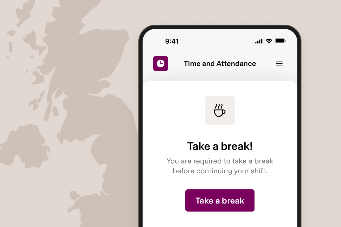 Time & Attendance - Take a break