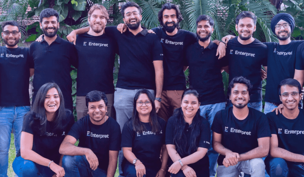 Photograph of a group of smiling Enterpret employees