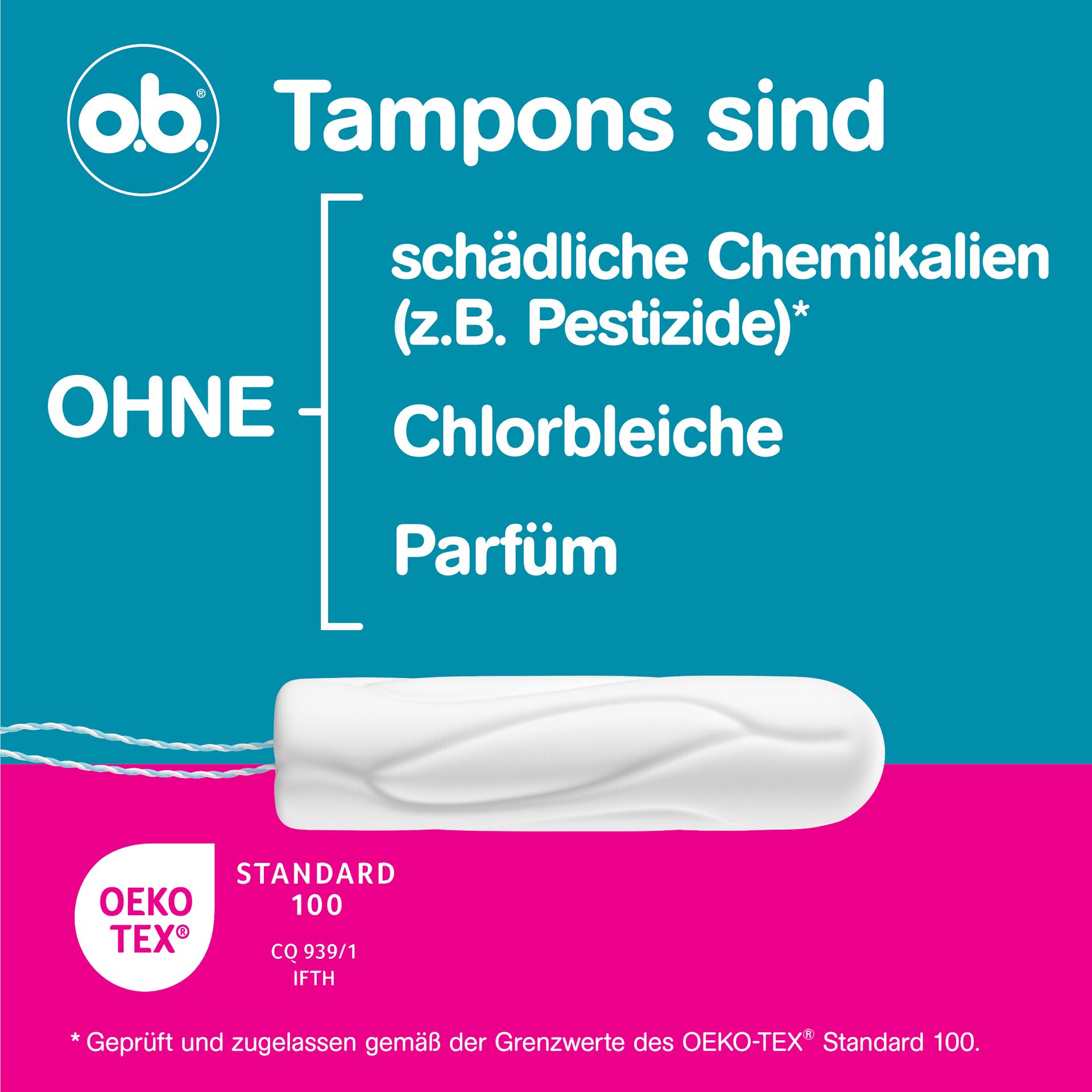 o.b.® Original Normal - ohne schädliche Chemikalien, Chlorbleiche, Parfüm