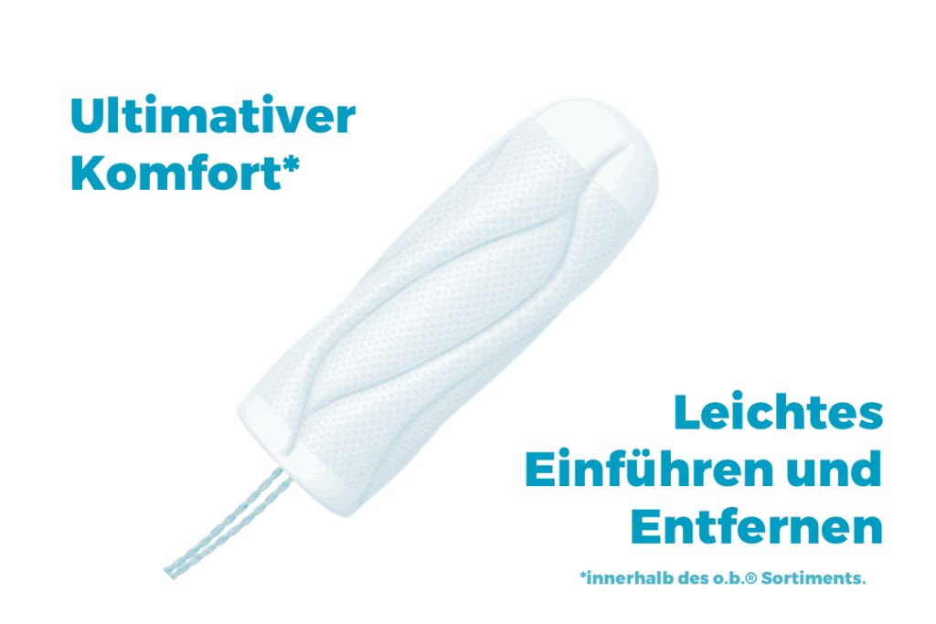 Grafik mit Produktinformationen zu o.b.® ProComfort Super Plus Tampons