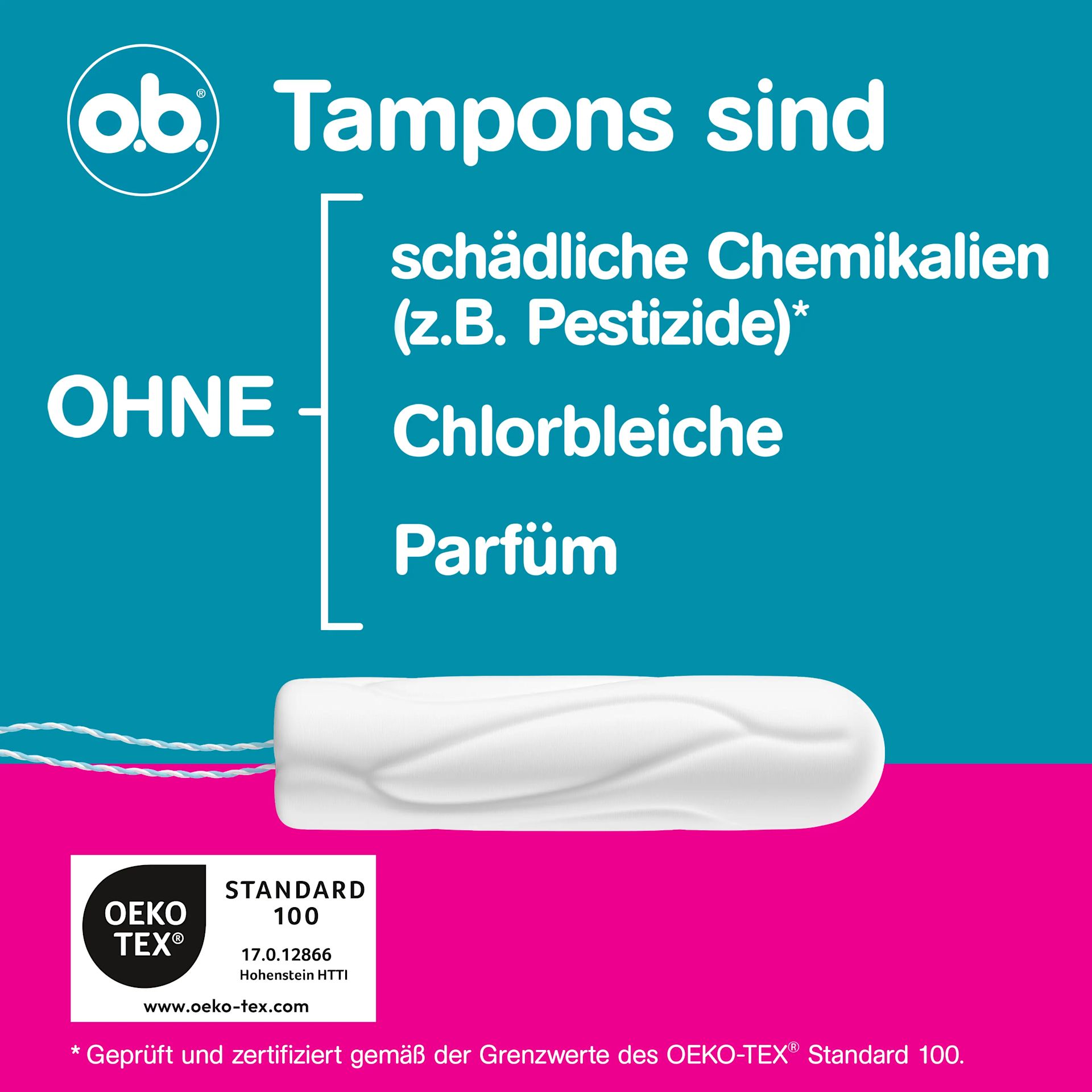 o.b.® Original Normal - ohne schädliche Chemikalien, Chlorbleiche, Parfüm
