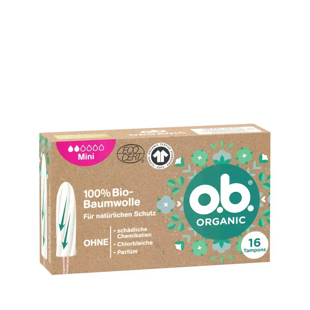 Natürlicher Schutz bei Periode: o.b.® Organic Mini