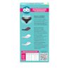 o.b. Periodenslip Verpackung Rückseite Größen XS, S, M, L, XL und XXL