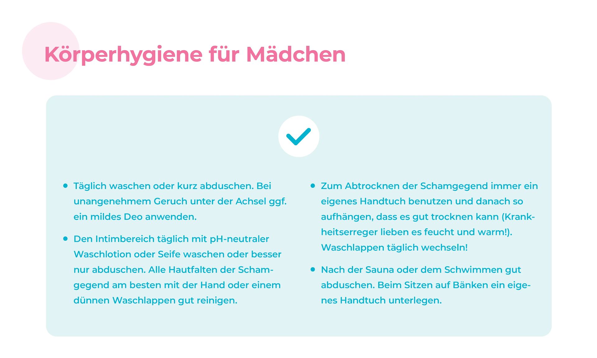 Handout für Mädchen