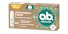 Vorderseite der Verpackung des o.b.® Organic Normal Tampons mit 16 Stück