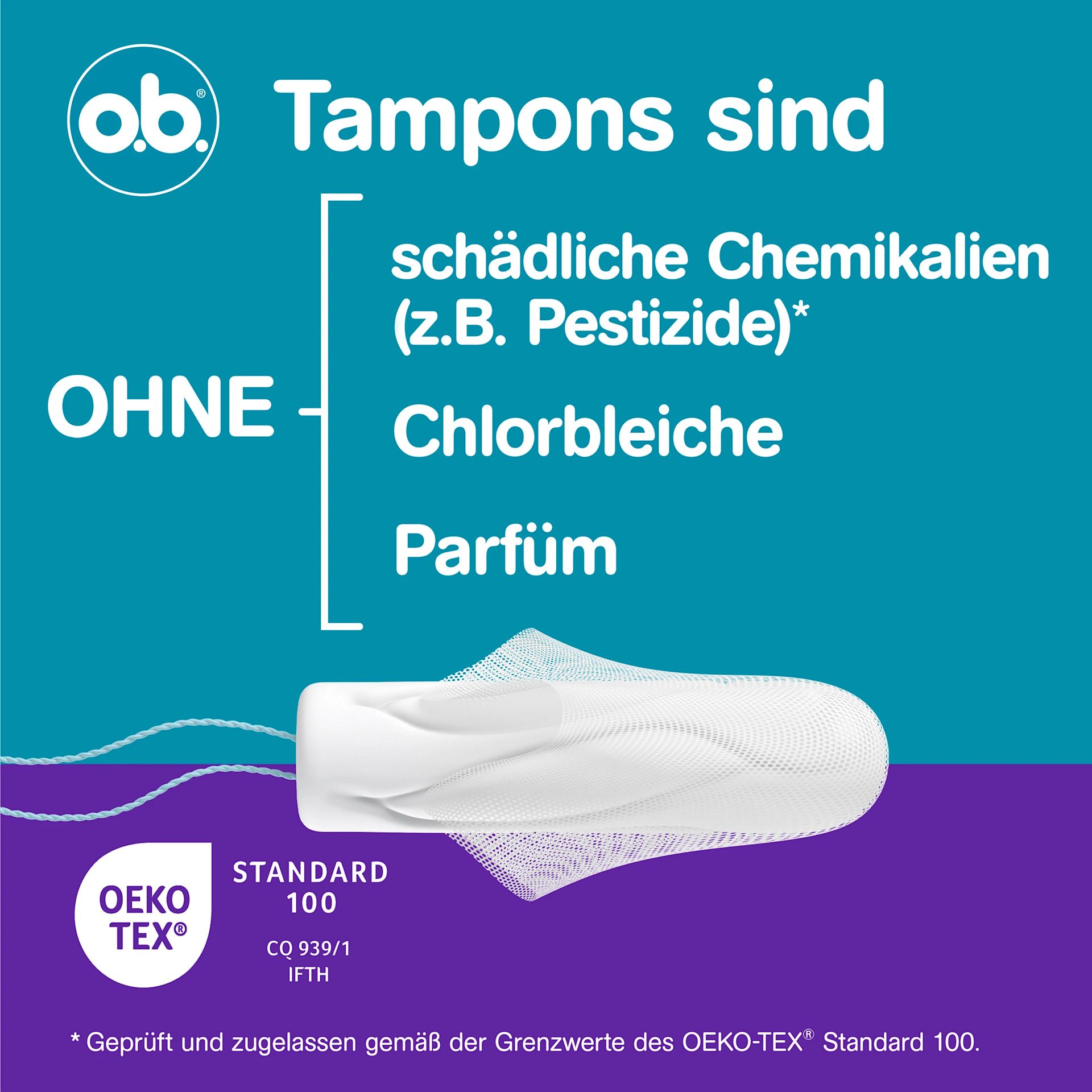 o.b. ® ExtraProtect Super Plus- ohne schädliche Chemikalien, Chlorbleiche, Parfüm