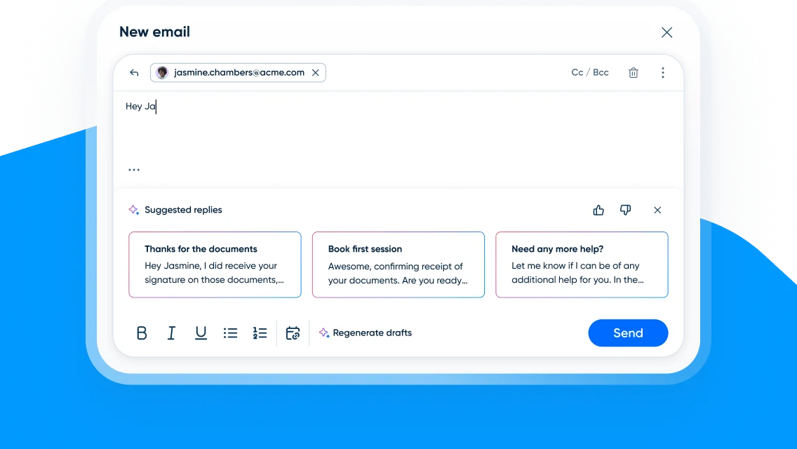 Contacts - Engage faster with AI-powered emails