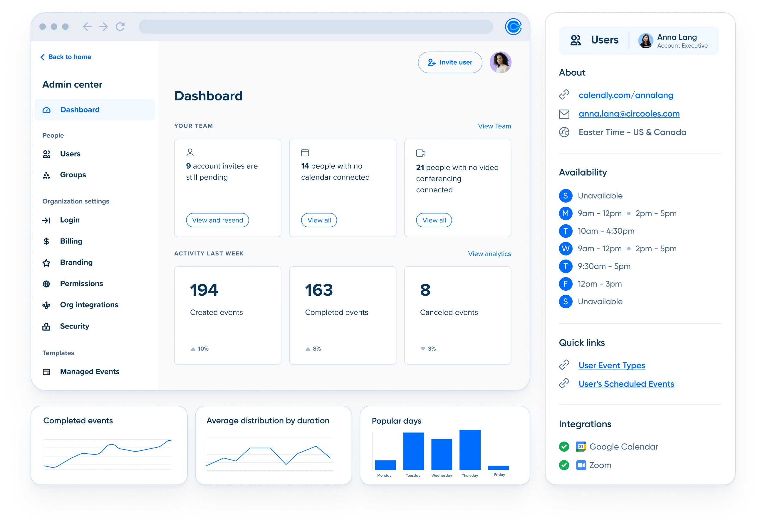 Admin Management | Calendly | Essential Business Apps Categories