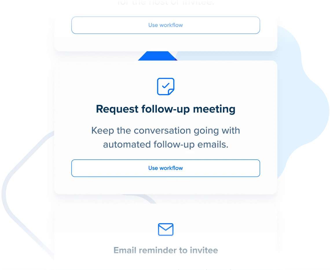 Automatize lembretes e acompanhamentos de reuniões