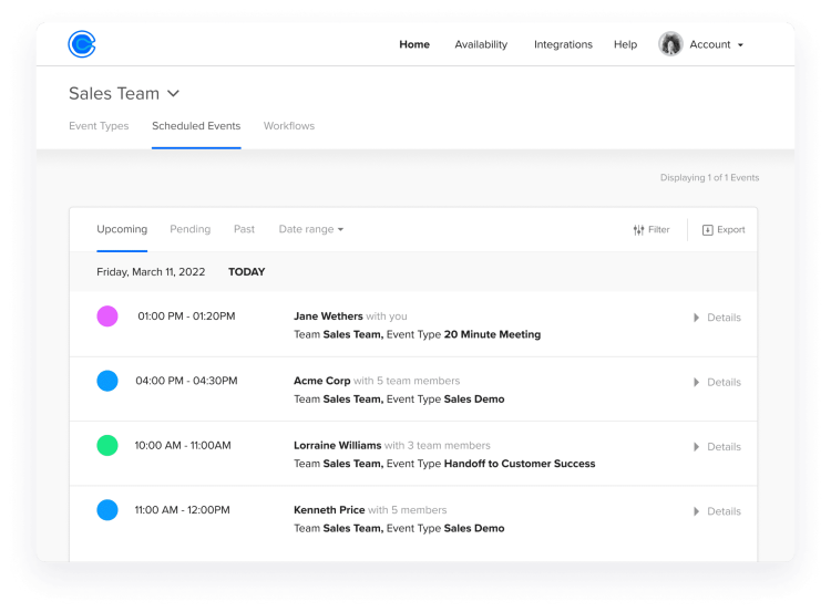 Book, route, and schedule meetings for sales teams of any size