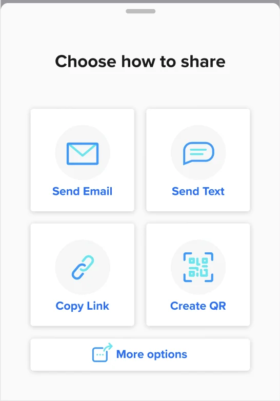 Calendly saves you time and frustration by letting you share your link automatically on mobile in your preferred email or messaging app.
