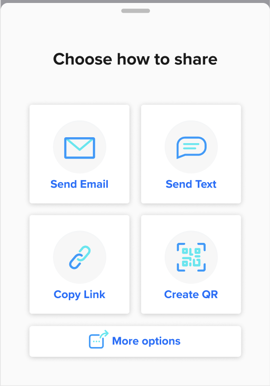 Calendly saves you time and frustration by letting you share your link automatically on mobile in your preferred email or messaging app.