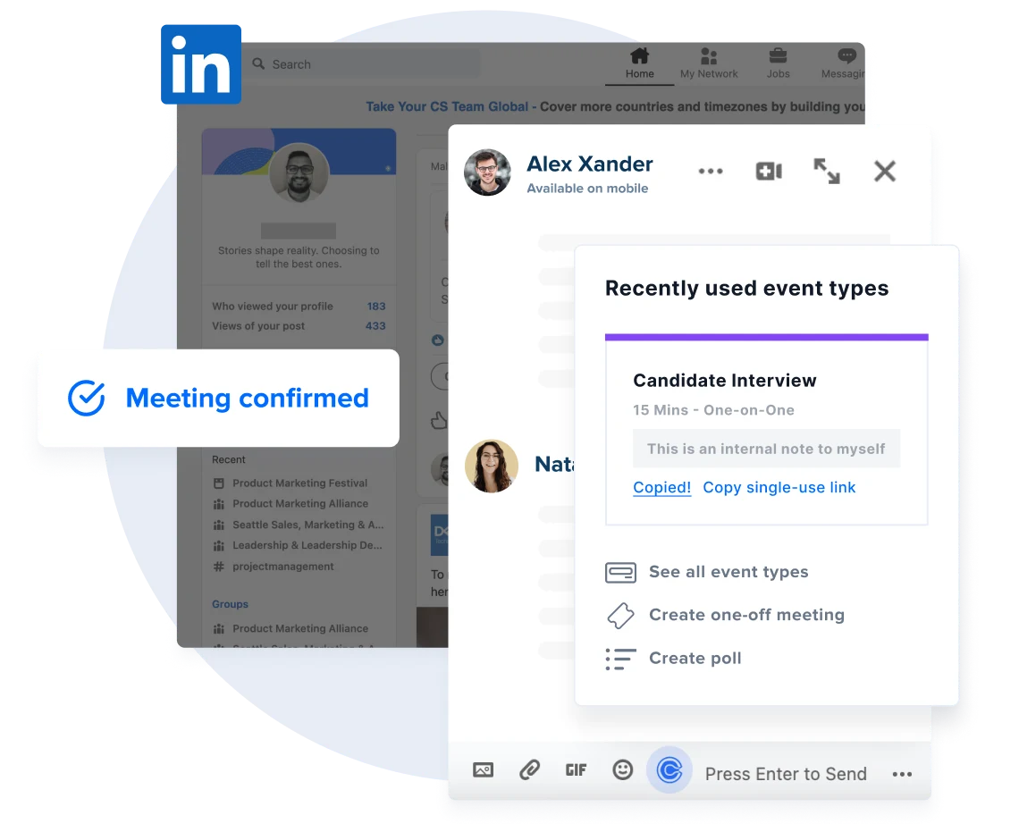 LinkedIn-Integration von Calendly