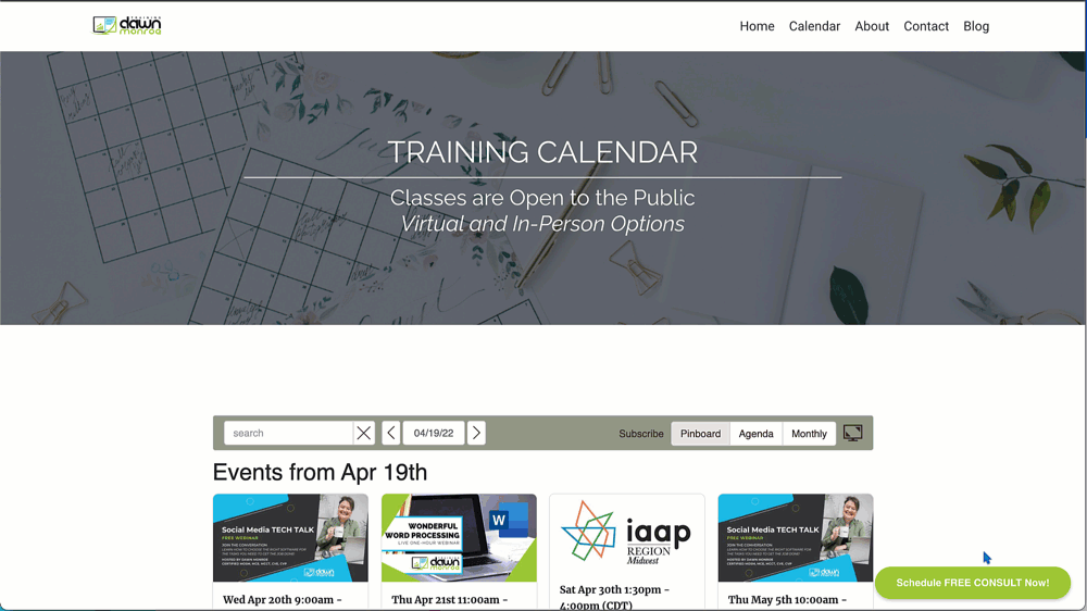 Embed Calendly in your website - blog - Dawn Monroe Training pop-up widget embed