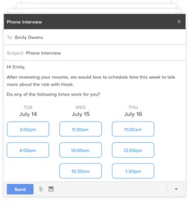 Get familiar with the latest tools used by recruiters: Here's an interview invitation sample using Calendly.