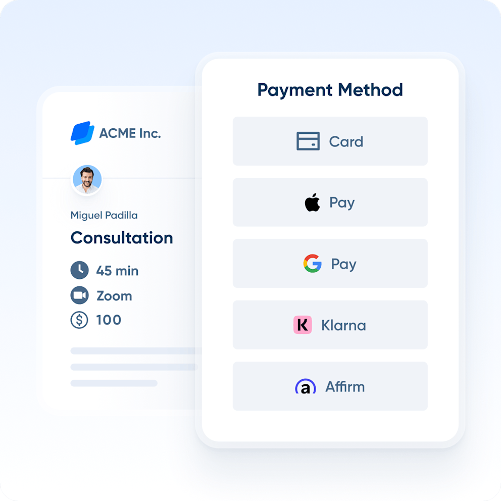 Pay Upfront Get paid for your services | Calendly