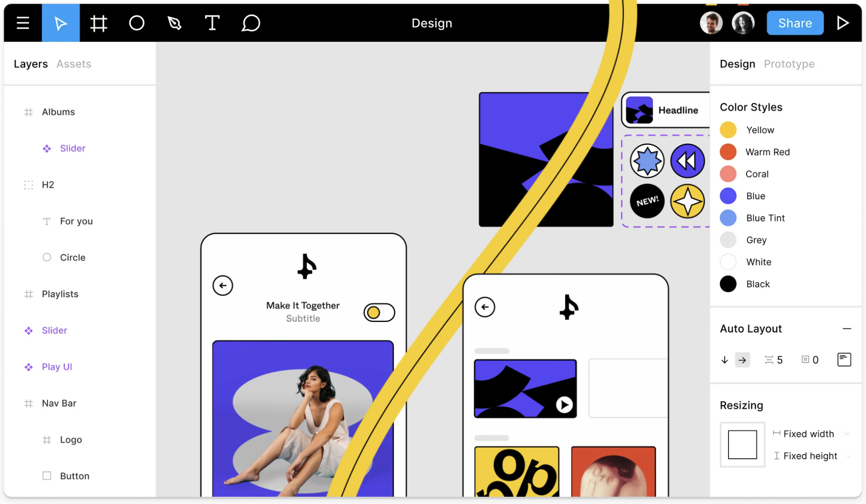 Screenshot of Figma's collaborative design platform