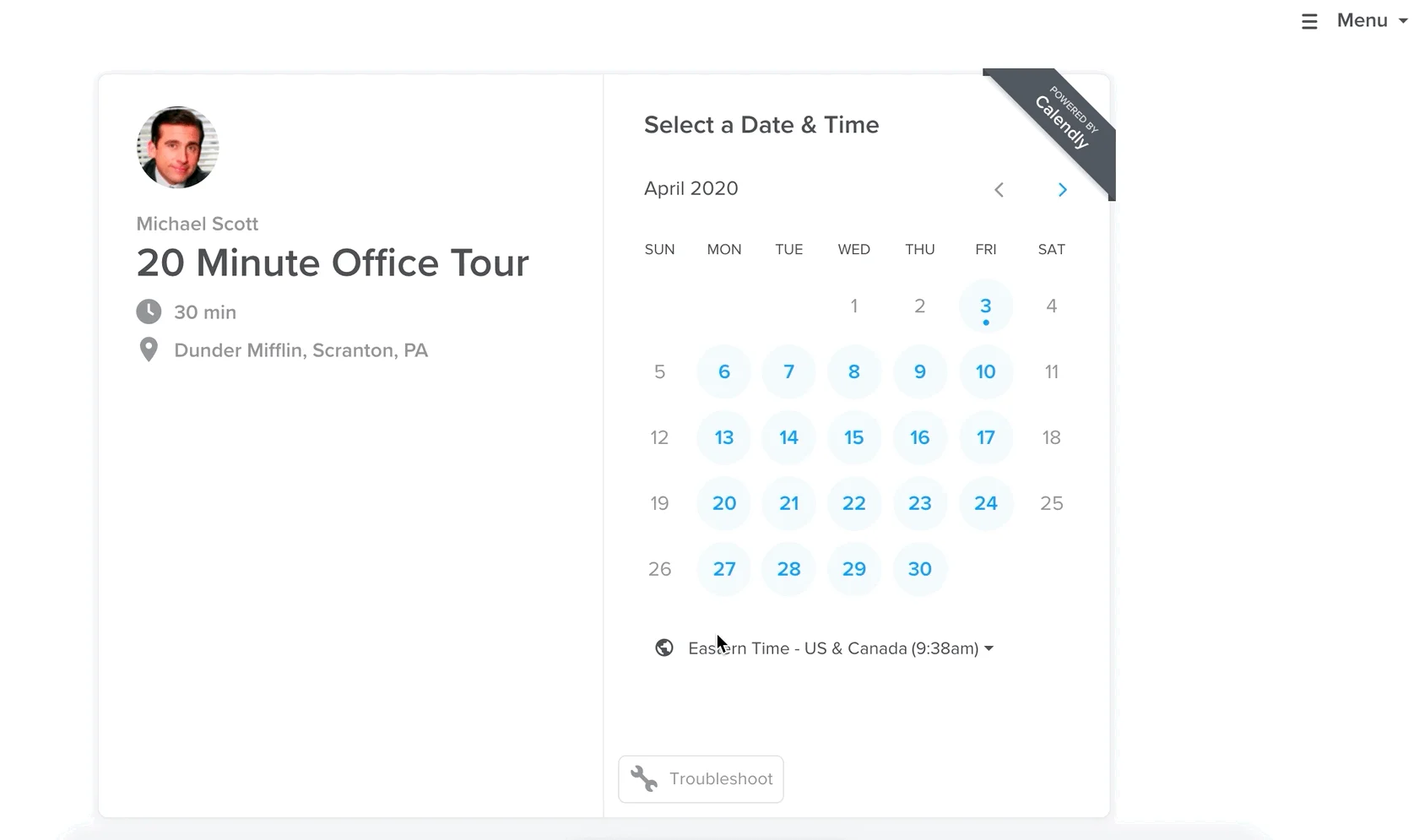 Use Calendly's troubleshooting mode to see what’s blocking your availability.