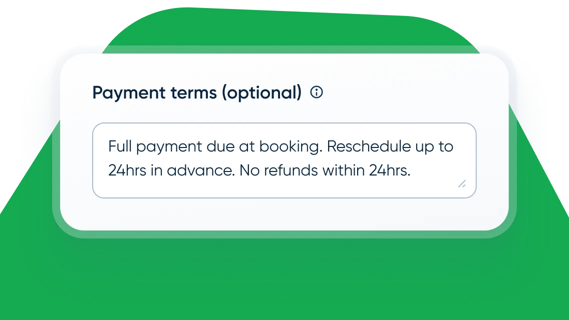 [Scheduling] - Payments - Hover Cards - Custom payment terms