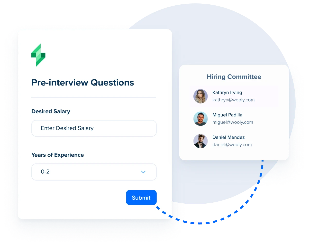 Collect information when candidates book their interview
