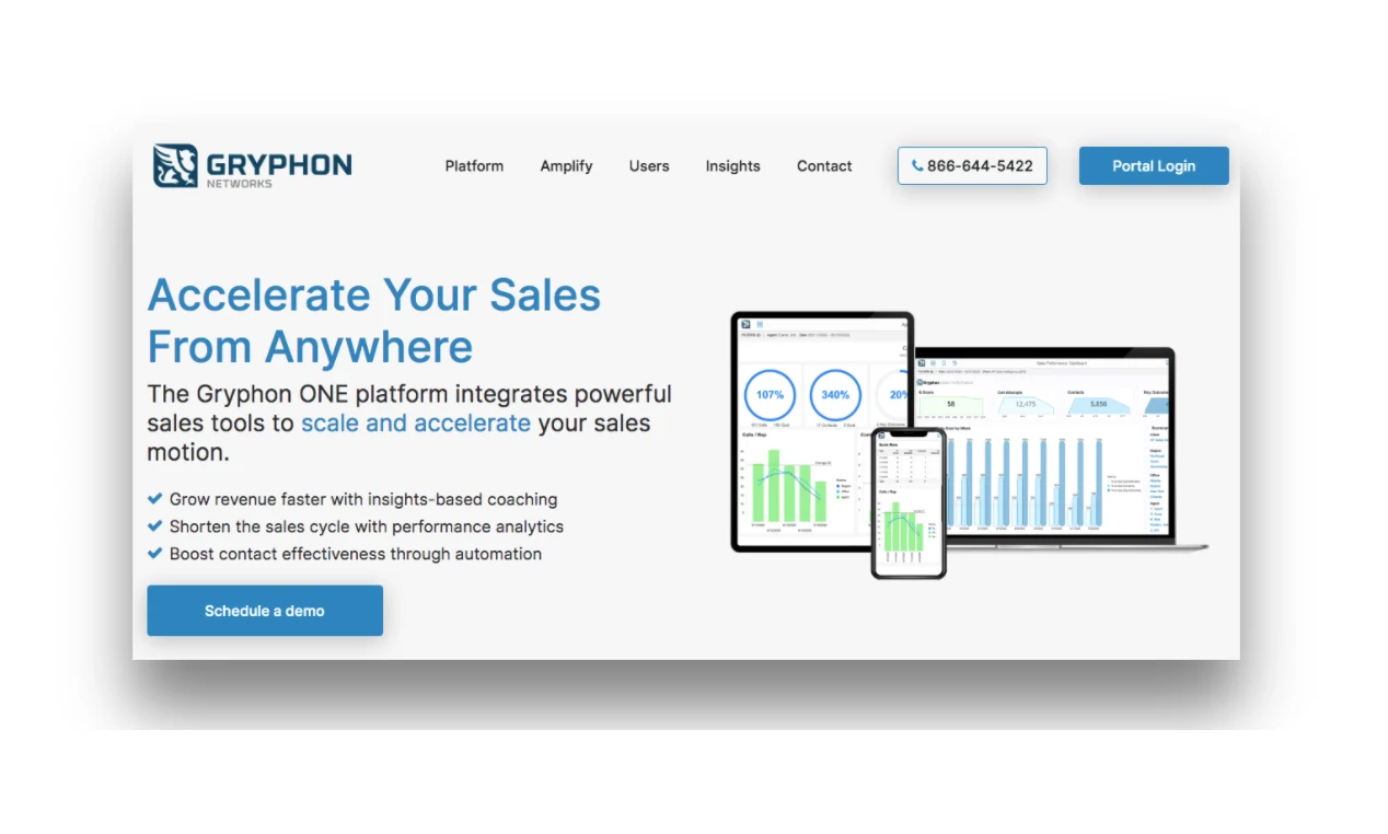 Gryphon Networks is primarily an intelligence platform for sales leaders.