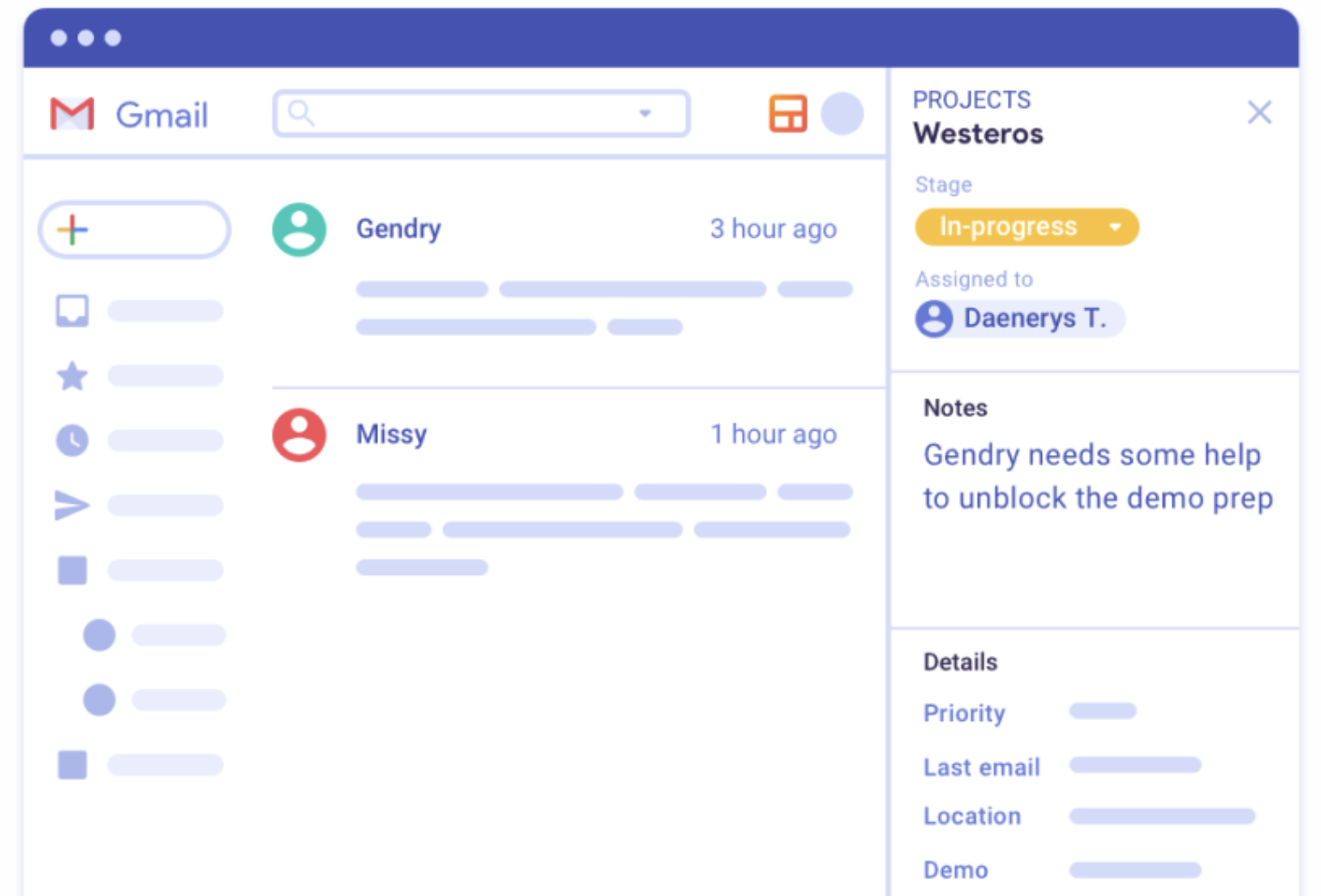 Screenshot showing that Streak allows you to manage some marketing and sales work from your Gmail inbox.