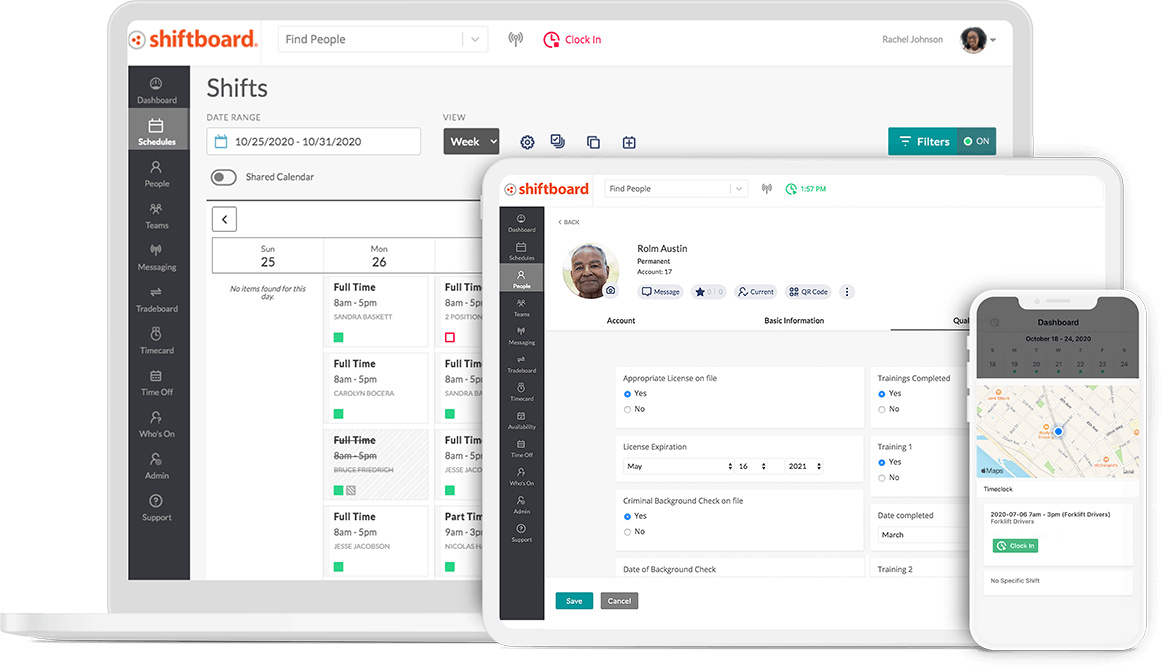 Service providers with hourly or shift-based workers can use Shiftboard ScheduleFlex as an online job scheduling platform.
