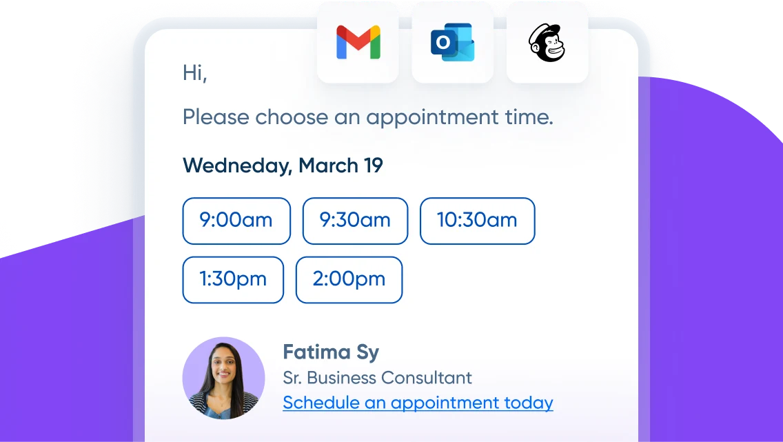 [Features] Appointments - Hover Cards - Email embed options