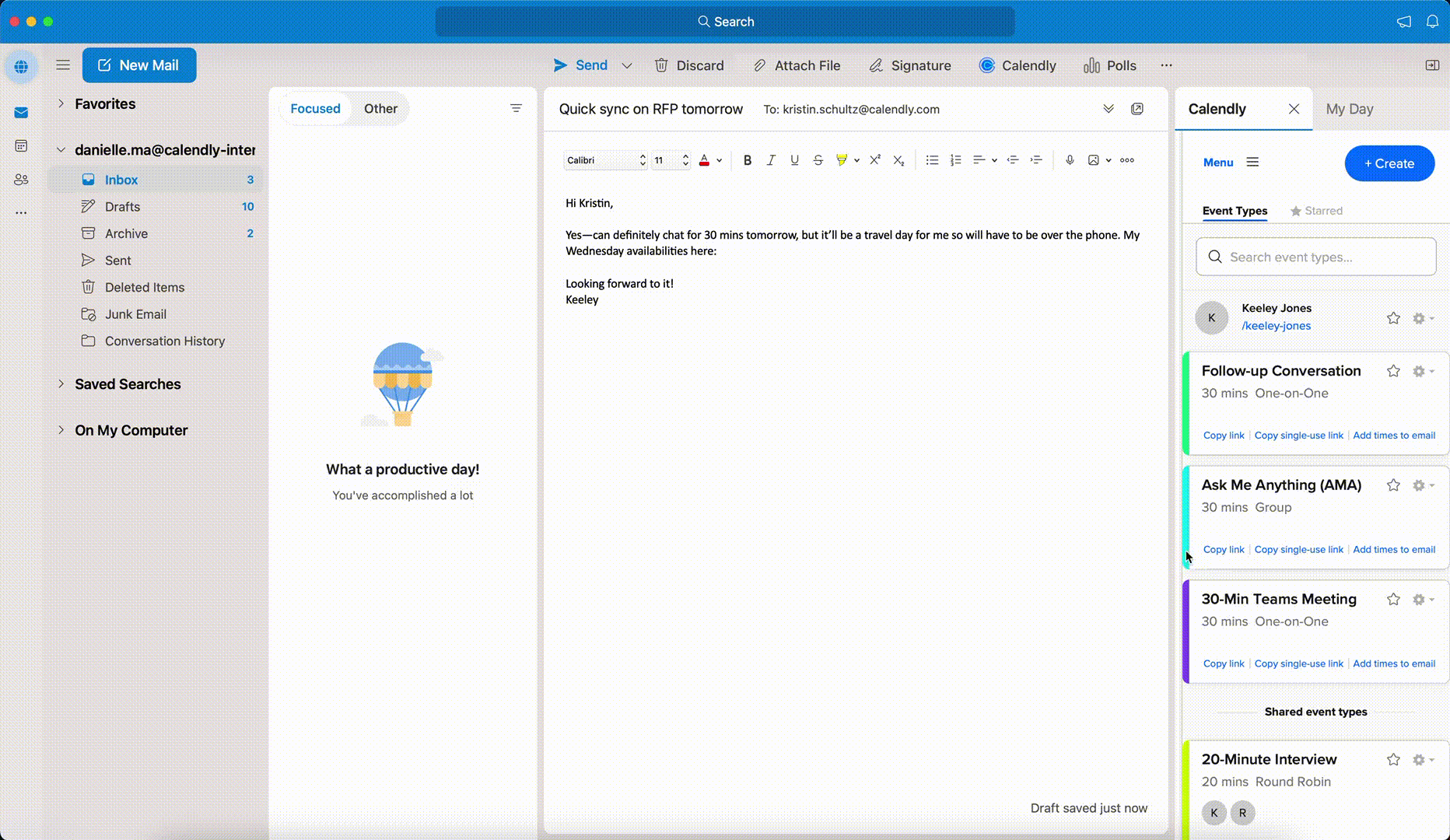 Schedule Calendly meetings right from your inbox with the Outlook add Schedule Calendly meetings right from your inbox with the Outlook add