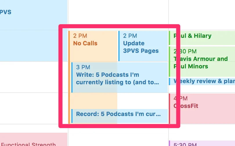 Paul suggests creating a “Busy” calendar in Availability Schedules to override your availability settings when you need to focus time elsewhere. 