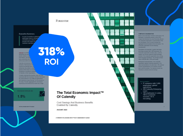 Forrester: Calendly provided a 318 ROI