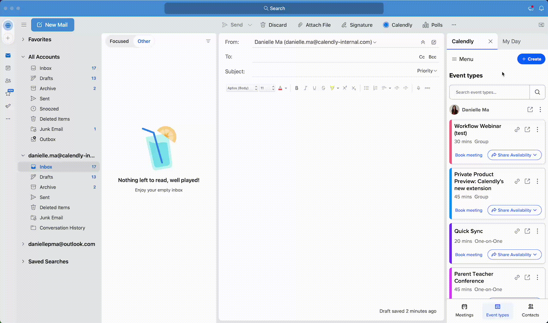Schedule Calendly meetings right from your inbox with the Outlook add Schedule Calendly meetings right from your inbox with the Outlook add