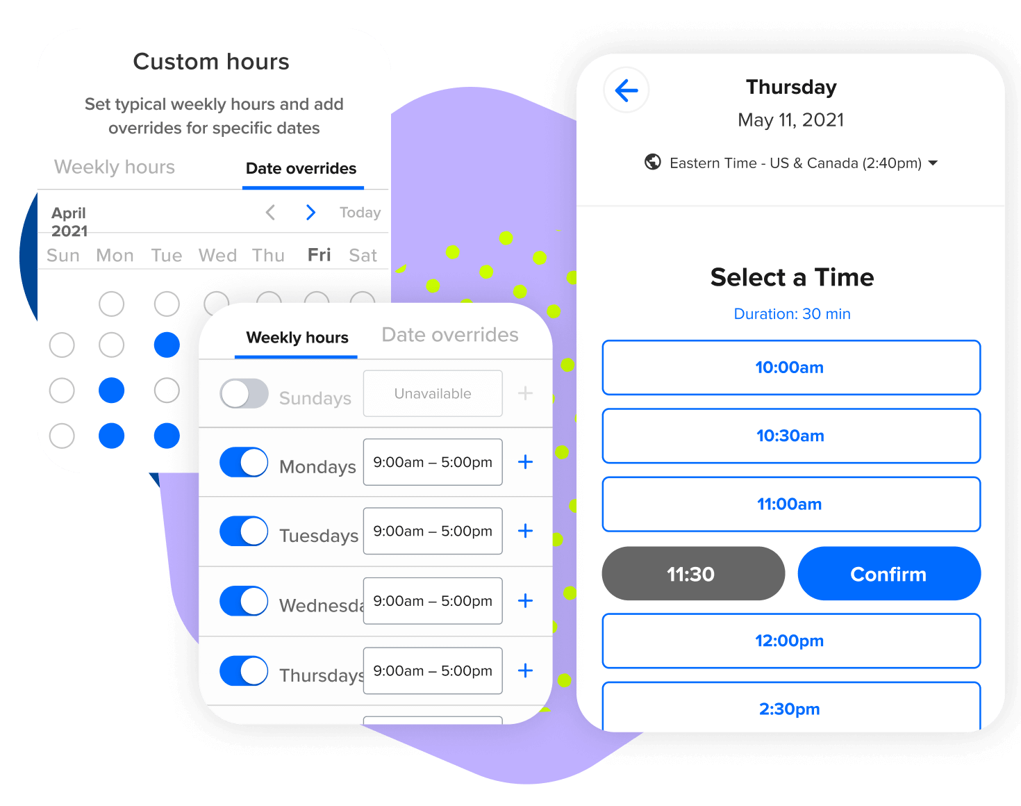 Adjust your availability on the fly