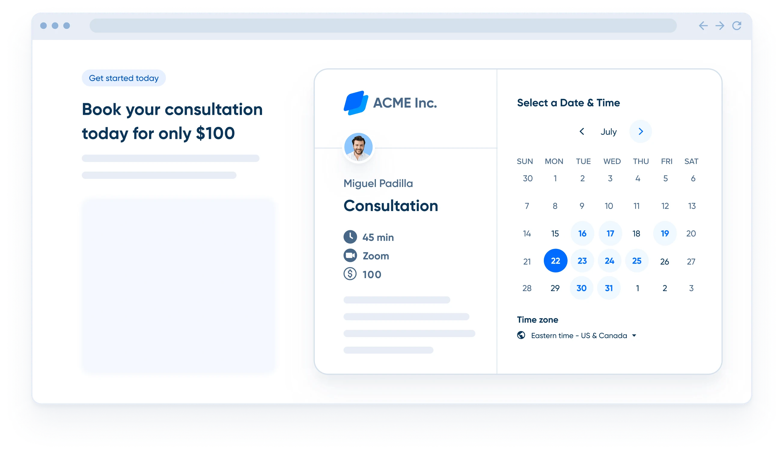 Get booked from your website and inbox
