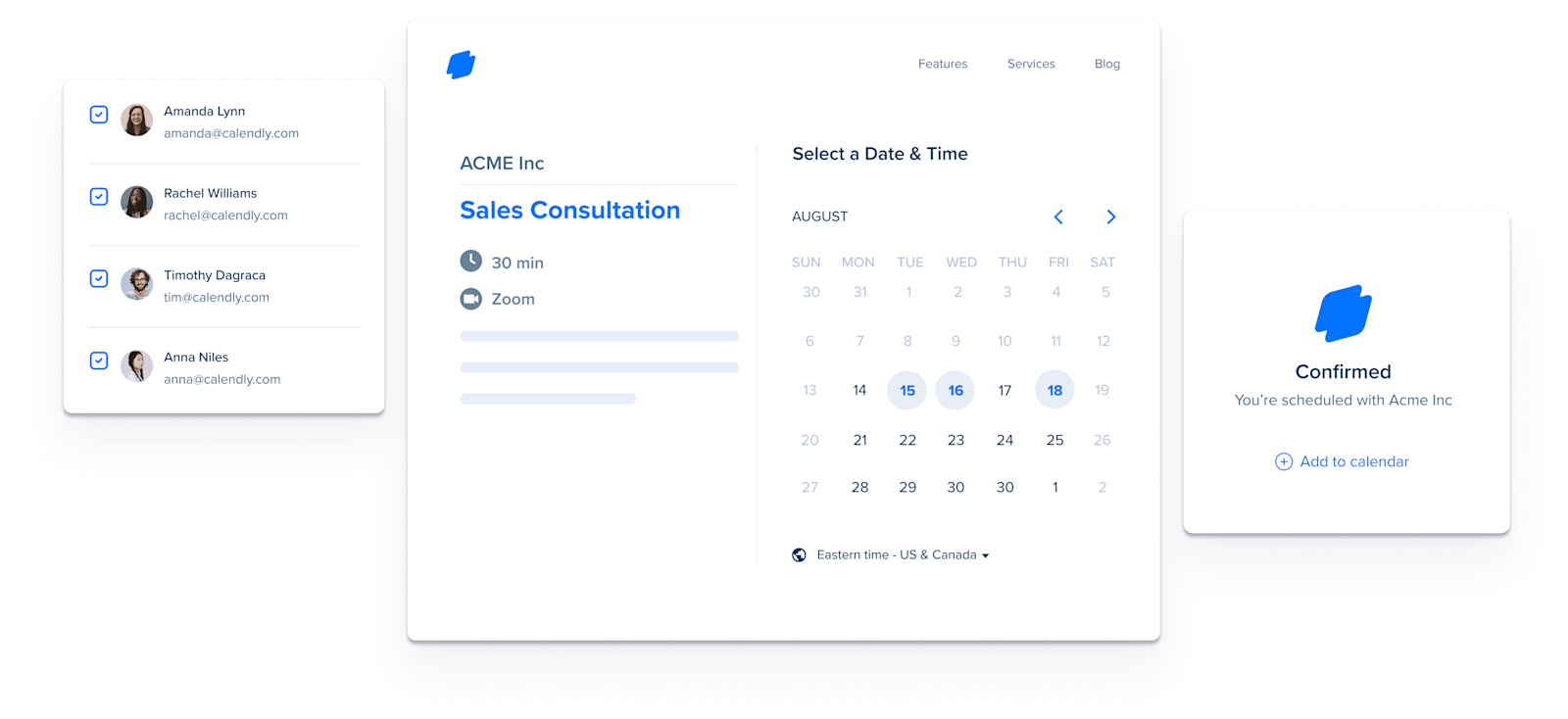 Calendly Features - Workflows, Integrations, Embeds, Routing | Calendly