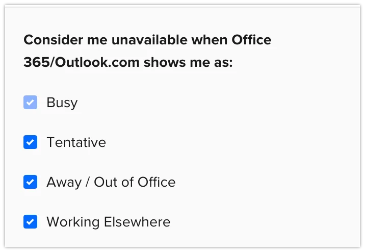 Update your Outlook calendar connection page settings