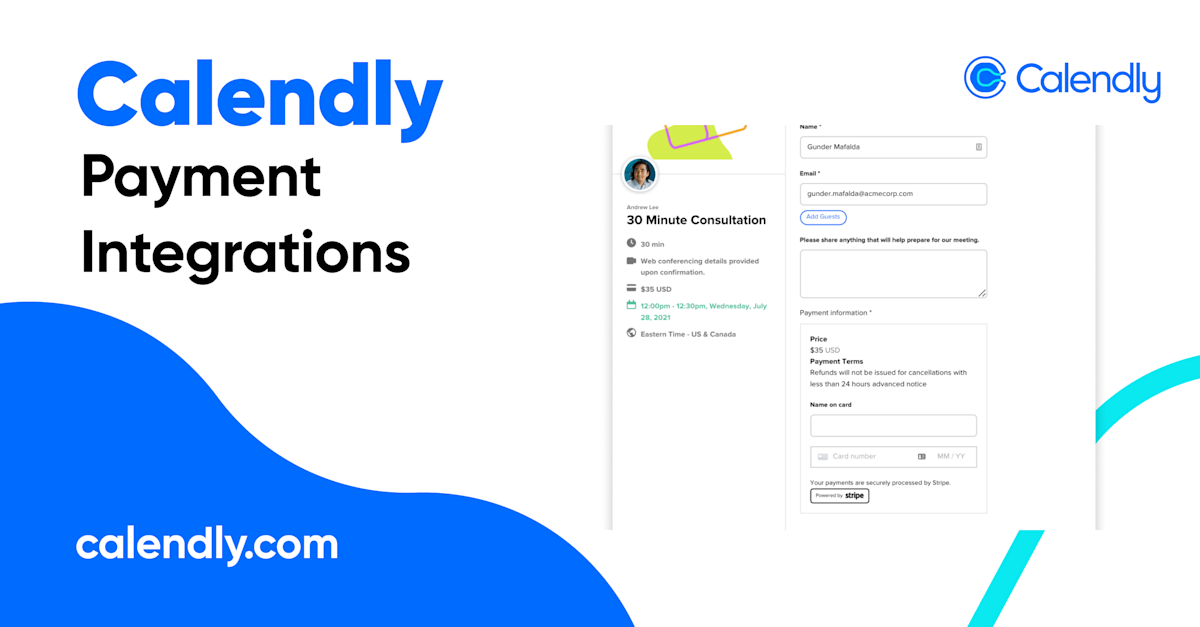 Payments Integrations Calendly Payments Integrations Calendly