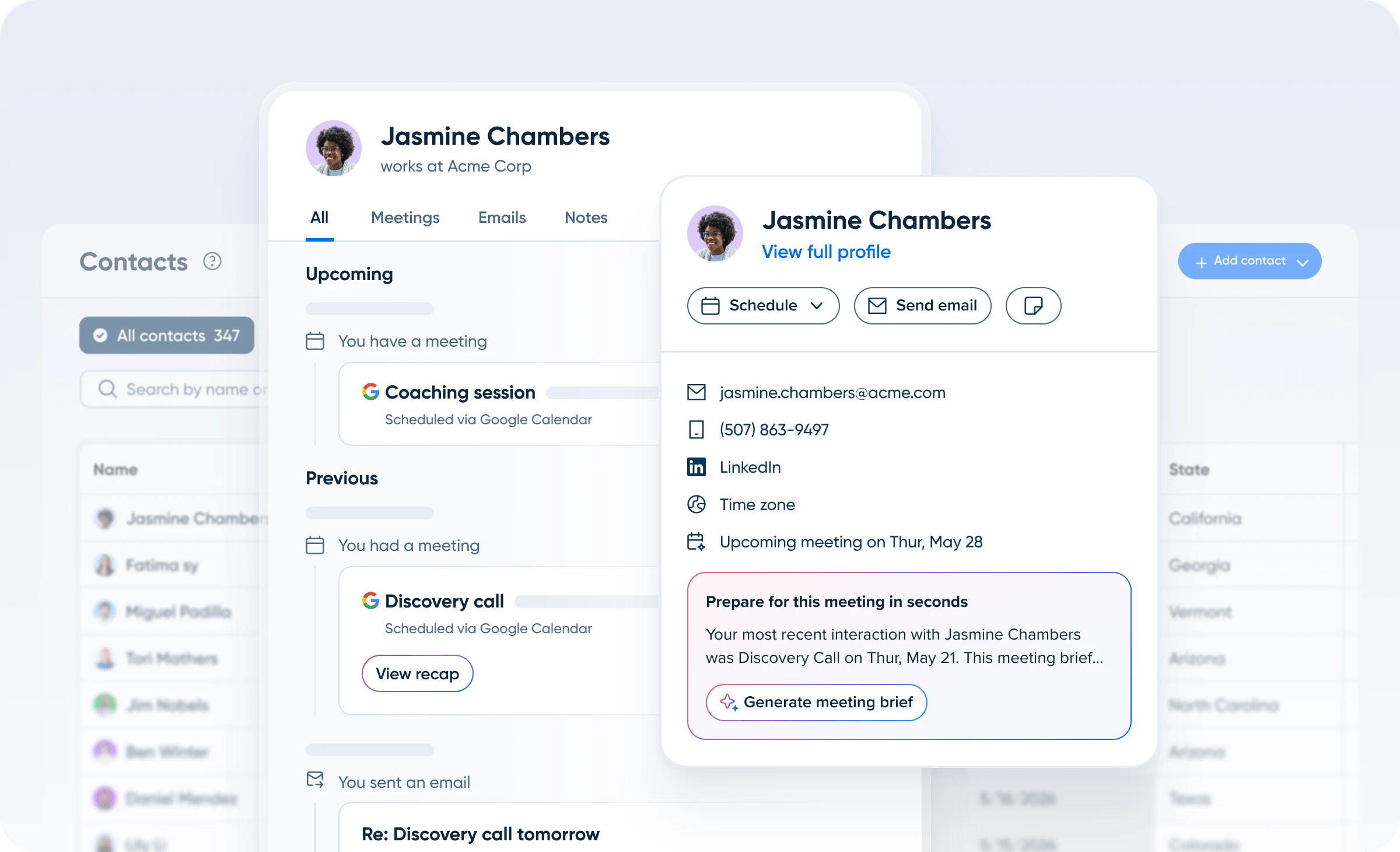 Transforme cada reunião em um relacionamento que perdura.