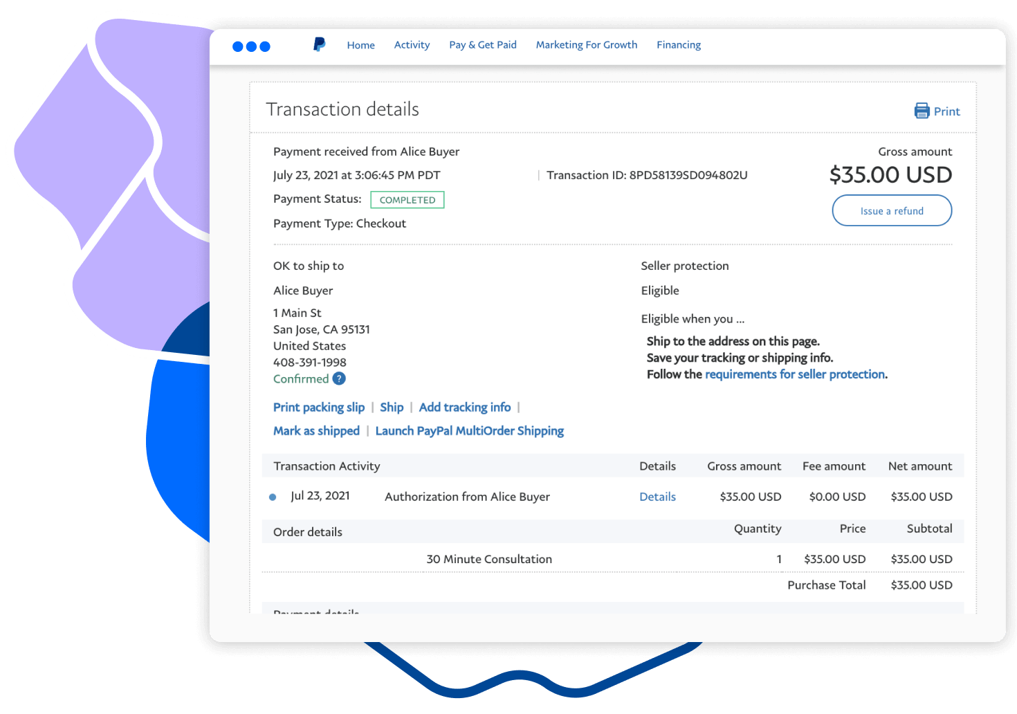 Route payments and send receipts, automatically