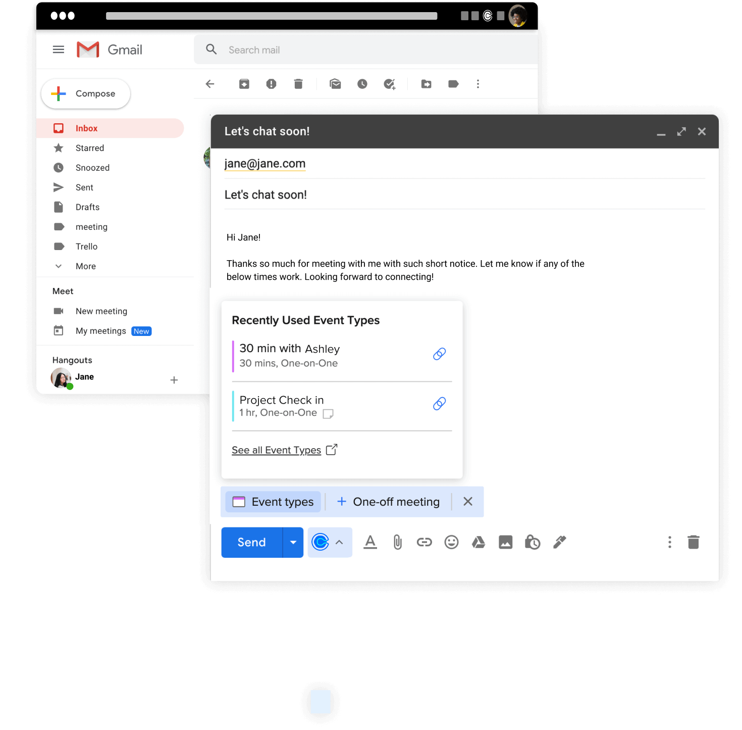 Supercharge your Gmail with Calendly