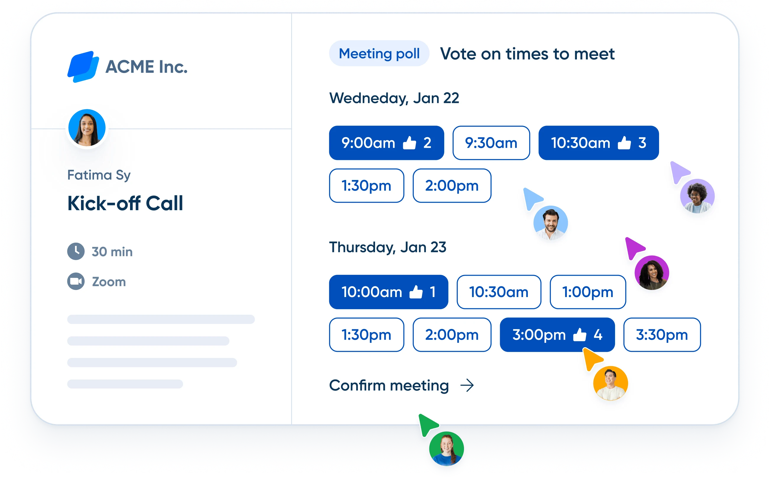 Find the best time for everyone with Meeting Polls