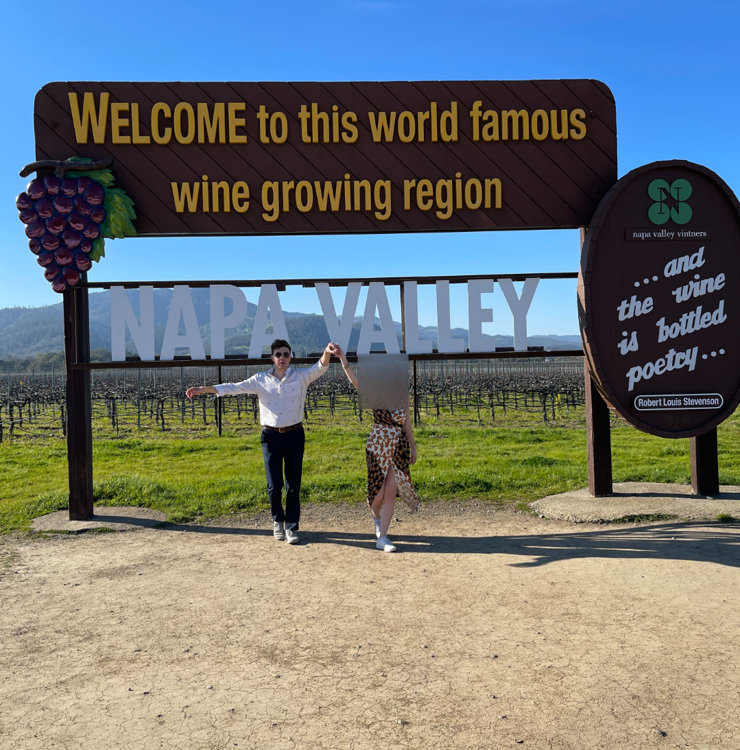 In front of the Napa sign