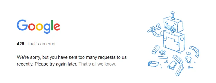 google trends 429 error