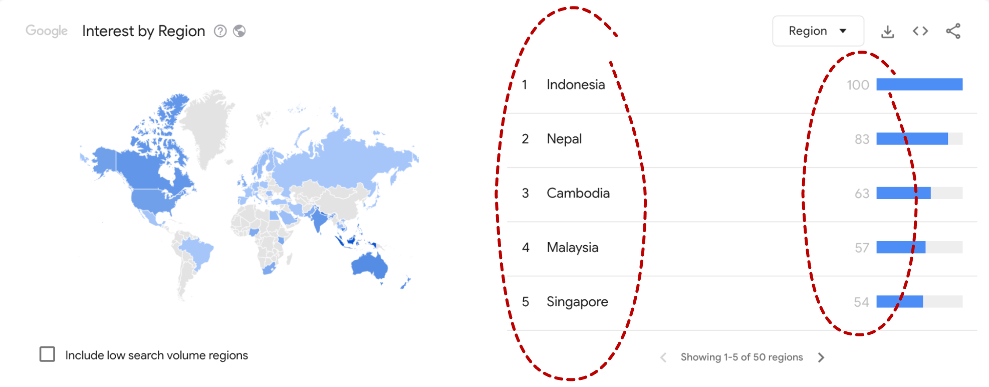 google trends sunscreen interest by region