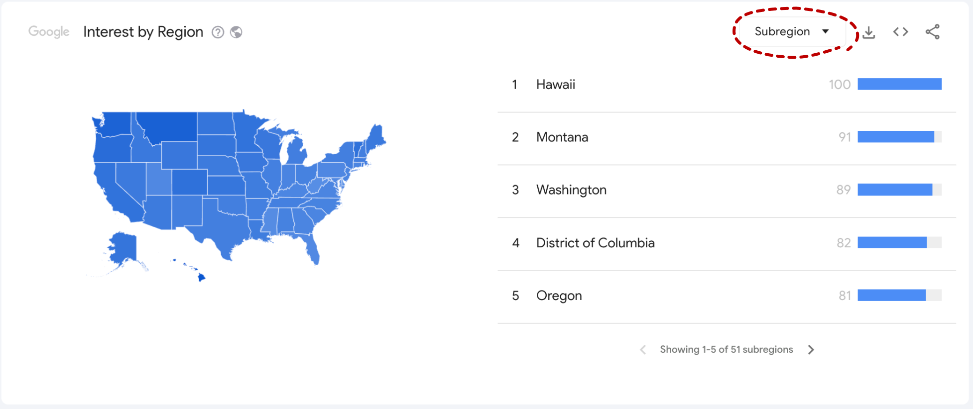 google trends interest by subregion