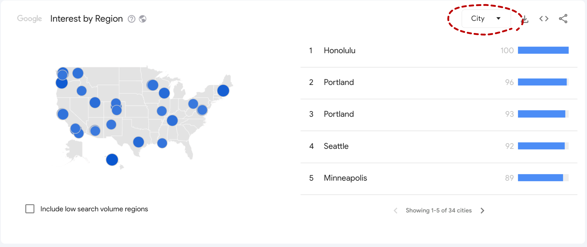 google trends interest by city