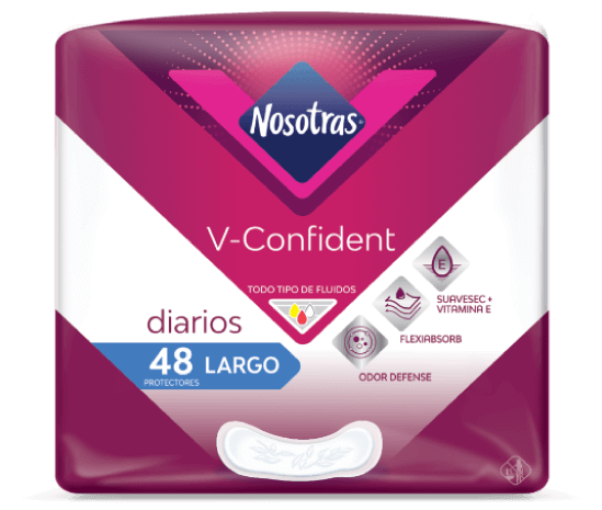 Protectores V-Confident Diarios Largo x 48