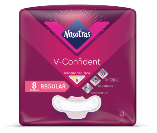 Toallas Nosotras V-Confident Regular