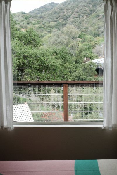 View from the primary bedroom into the canyon