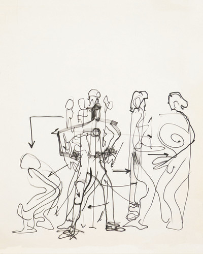 Movement Study, 1970 Marker on paper